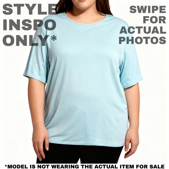 NWT JM Women’s Collection Light Blue T-Shirt – Size 3X 0077 - Picture 2 of 5